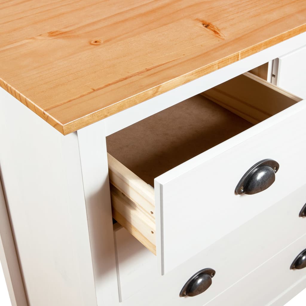 Buffet Hill Blanc 79x40x80 cm Bois de pin solide - XIOS