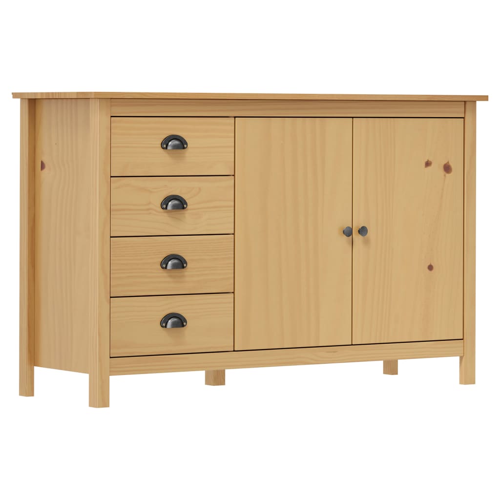 Buffet Hill Marron miel 130x40x80 cm Bois de pin solide - XIOS