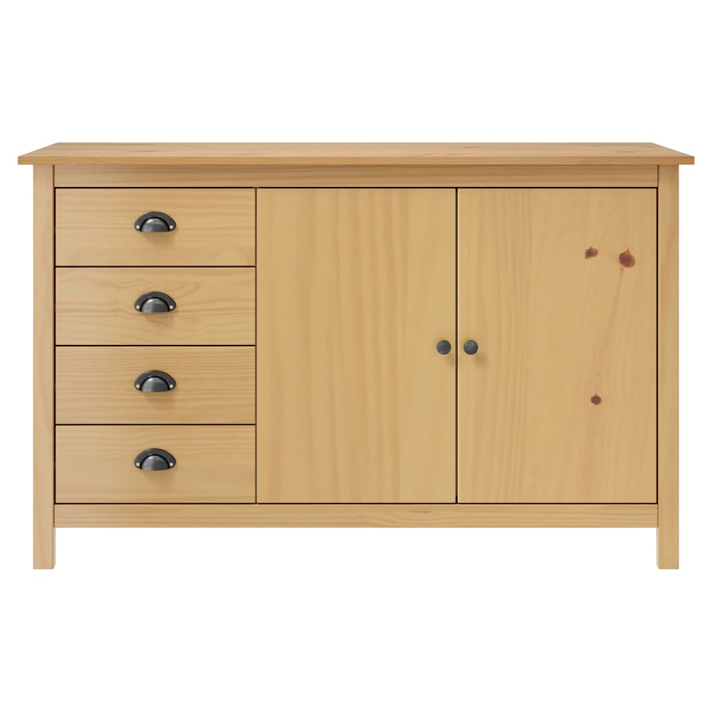 Buffet Hill Marron miel 130x40x80 cm Bois de pin solide - XIOS