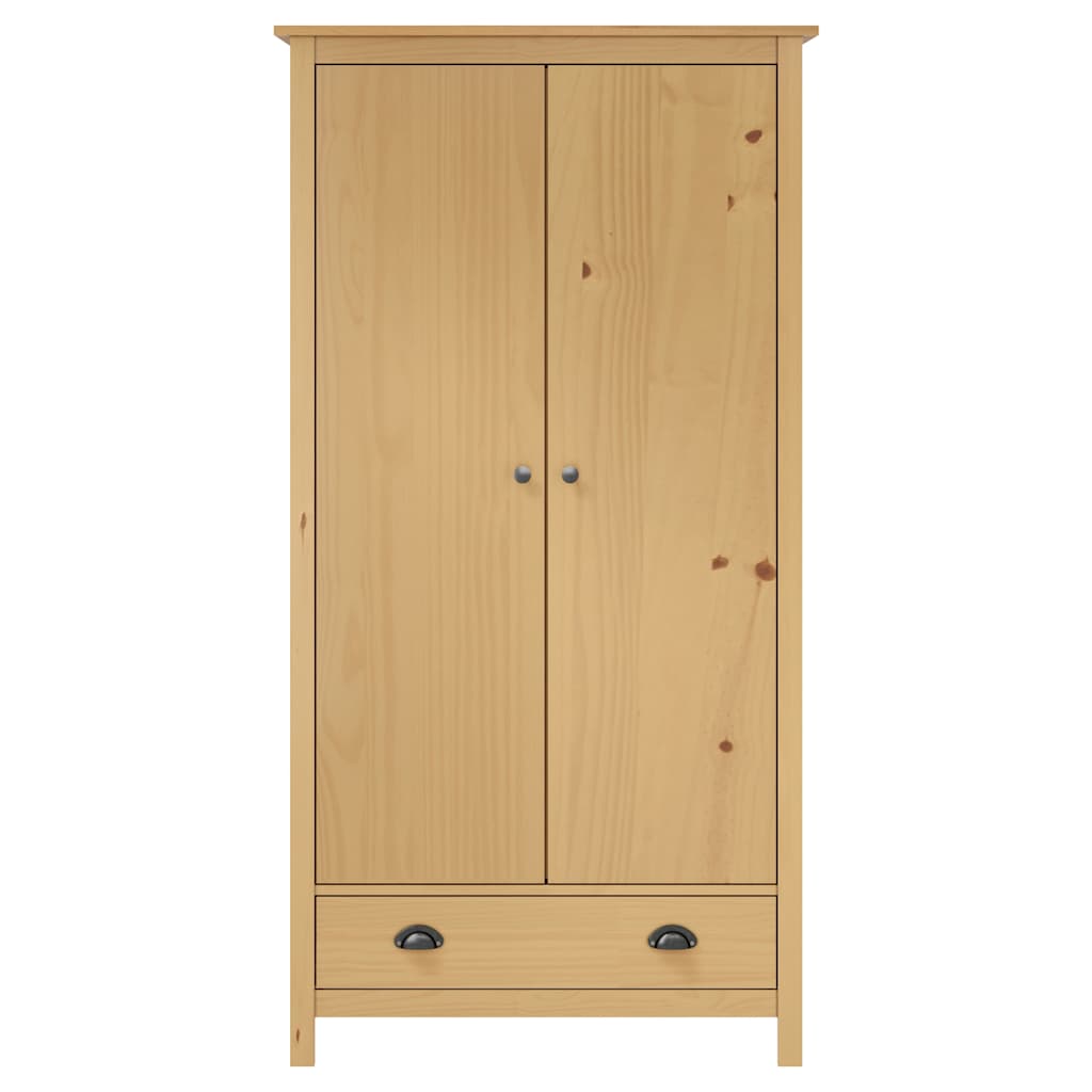 Garde-robe à 2 portes Hill 89x50x170 cm Bois de pin solide - XIOS