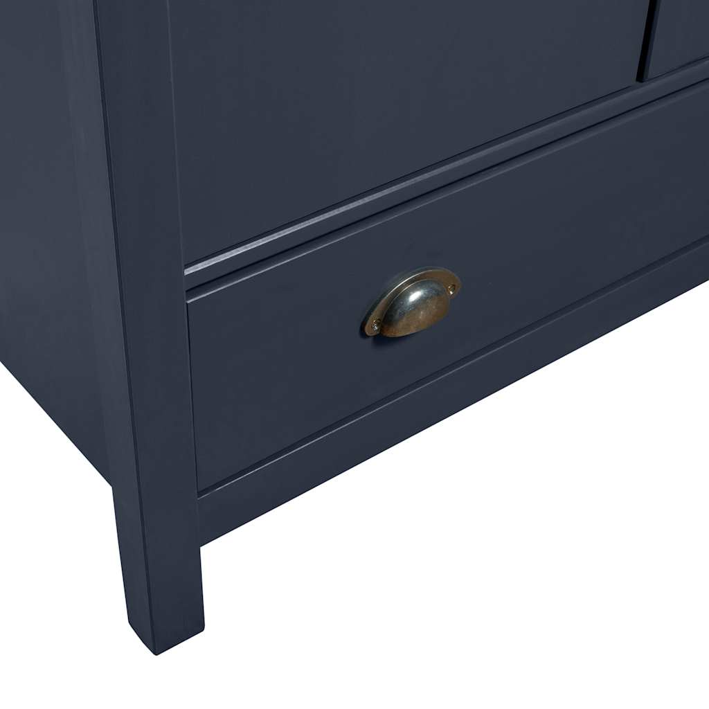 Garde-robe à 2 portes Hill Gris 89x50x170cm Bois de pin solide - XIOS