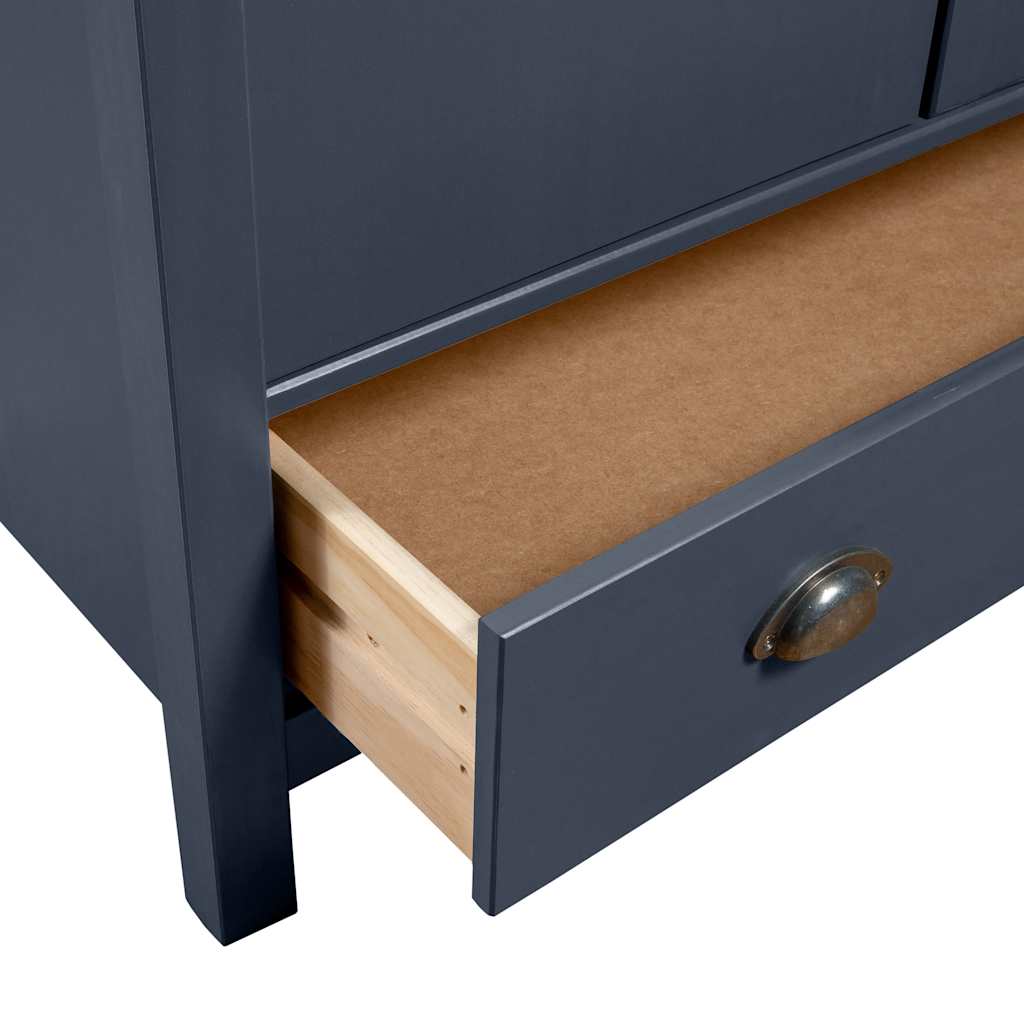 Garde-robe à 2 portes Hill Gris 89x50x170cm Bois de pin solide - XIOS