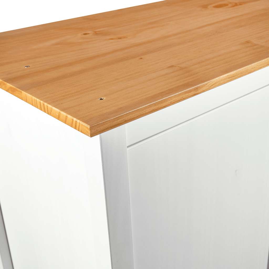 Garde-robe à 2 portes Hill Blanc 89x50x170cm Bois de pin solide - XIOS