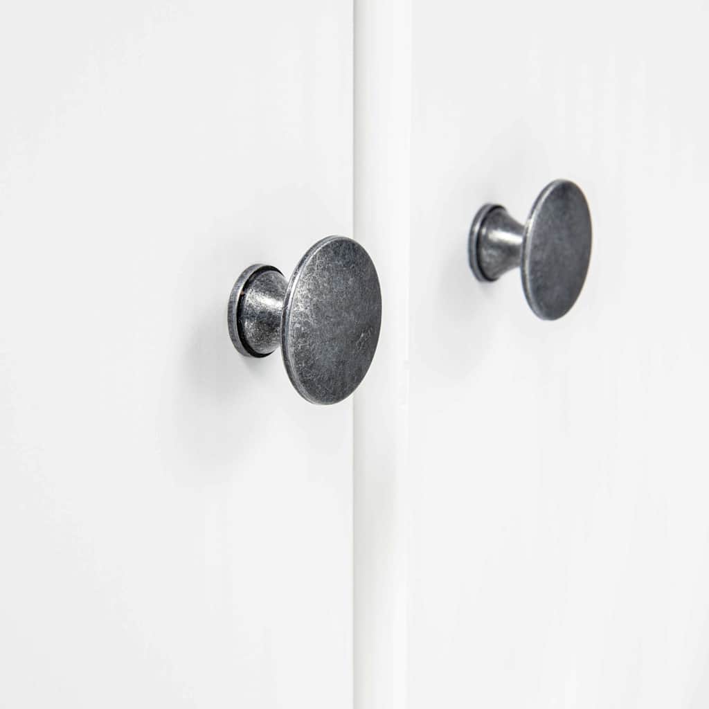 Garde-robe à 3 portes Hill Blanc 127x50x170 cm Bois pin solide - XIOS