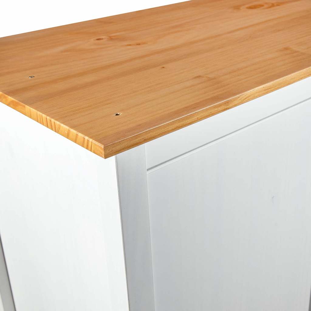 Garde-robe à 3 portes Hill Blanc 127x50x170 cm Bois pin solide - XIOS