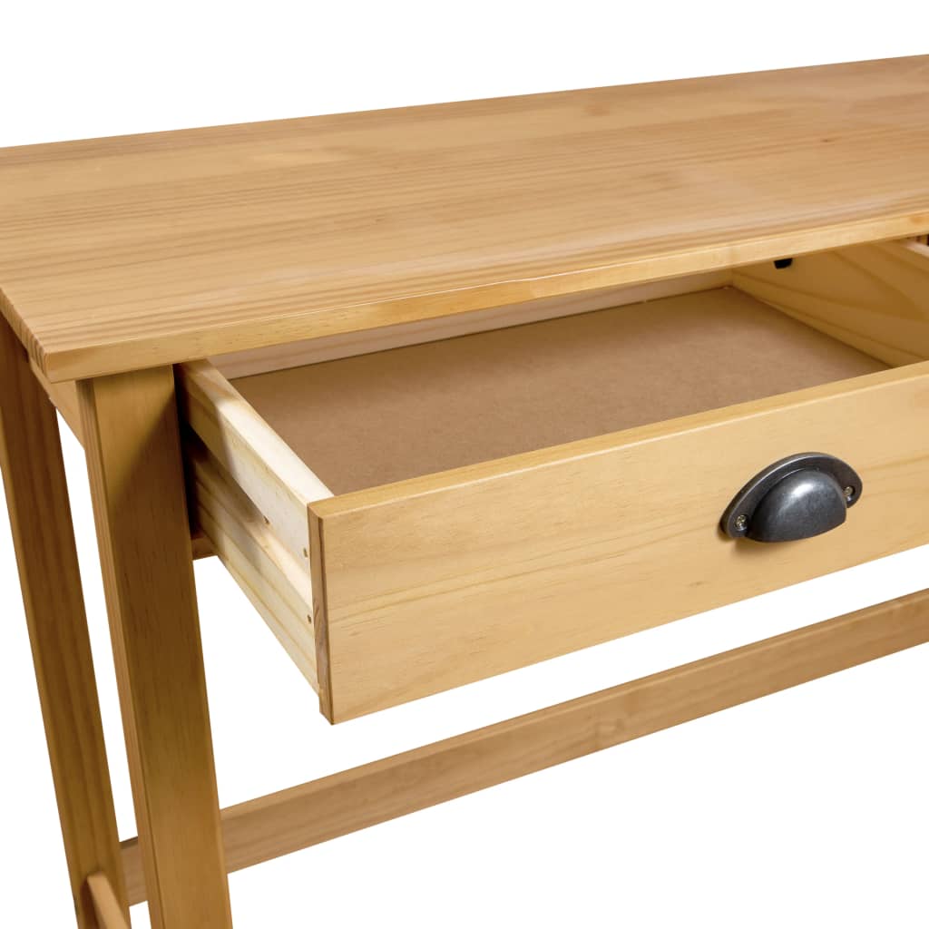 Table console Hill Range avec 2 tiroirs 110x45x74 cm Pin solide - XIOS