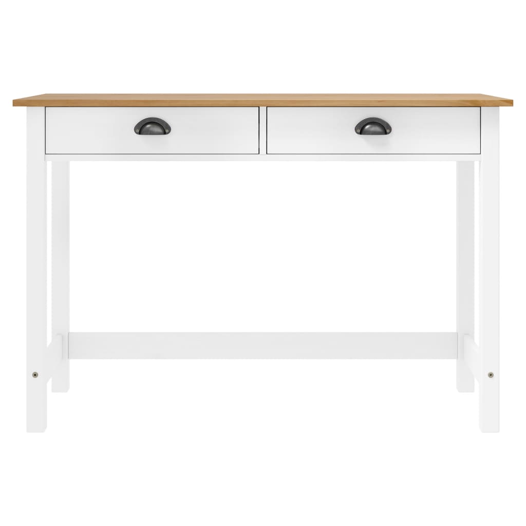 Table console Hill avec 2 tiroirs 110x45x74 cm Pin solide - XIOS