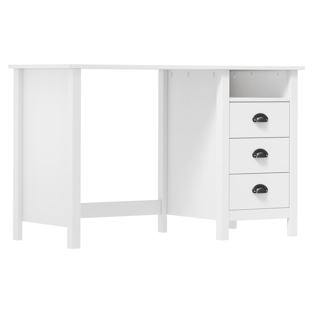 Bureau Hill avec 3 tiroirs 120x50x74 cm Bois pin massif - XIOS