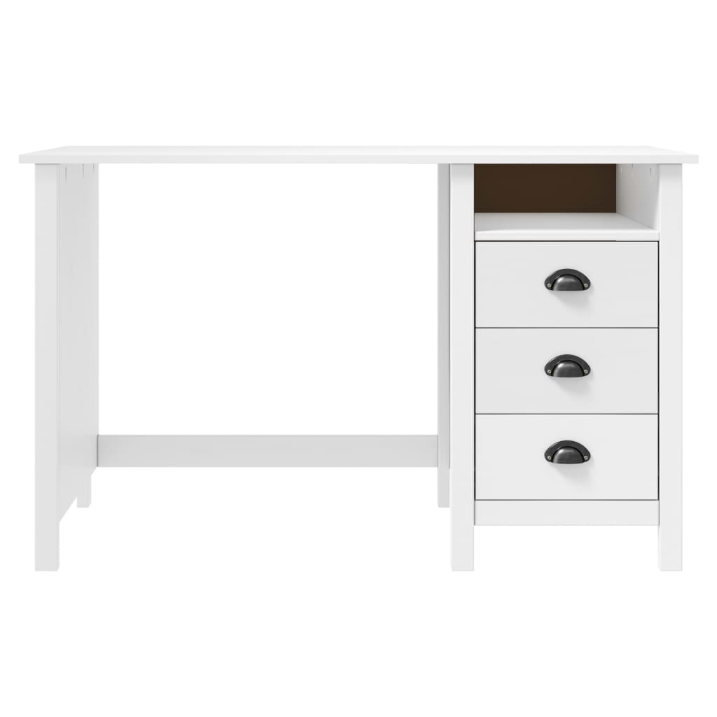 Bureau Hill avec 3 tiroirs 120x50x74 cm Bois pin massif - XIOS