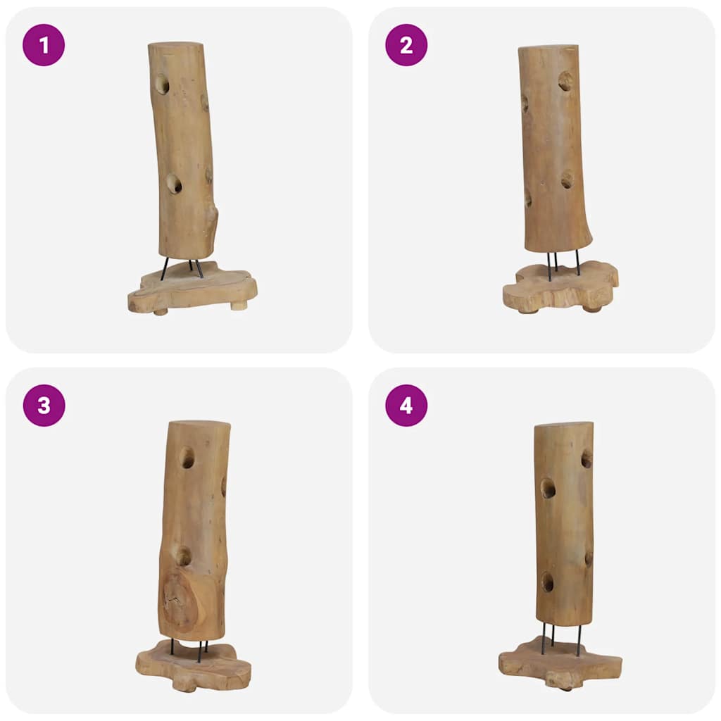 Casier à bouteilles pour 8 bouteilles 40x30x80 cm Teck massif - XIOS