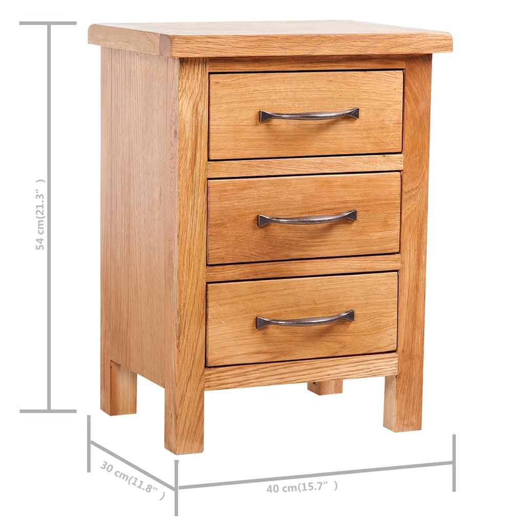 Tables de chevet 2 pcs 40x30x54 cm Bois de chêne massif - XIOS
