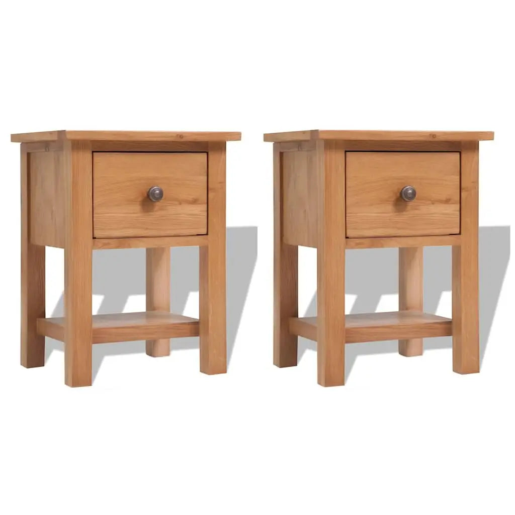 Tables de chevet 2 pcs 36x30x47 cm bois de chêne massif - XIOS