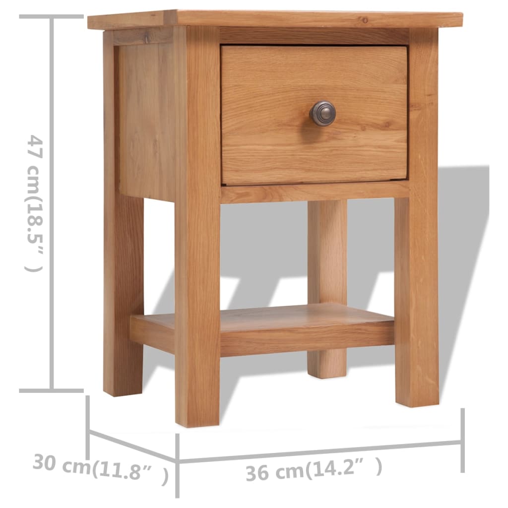 Tables de chevet 2 pcs 36x30x47 cm bois de chêne massif - XIOS