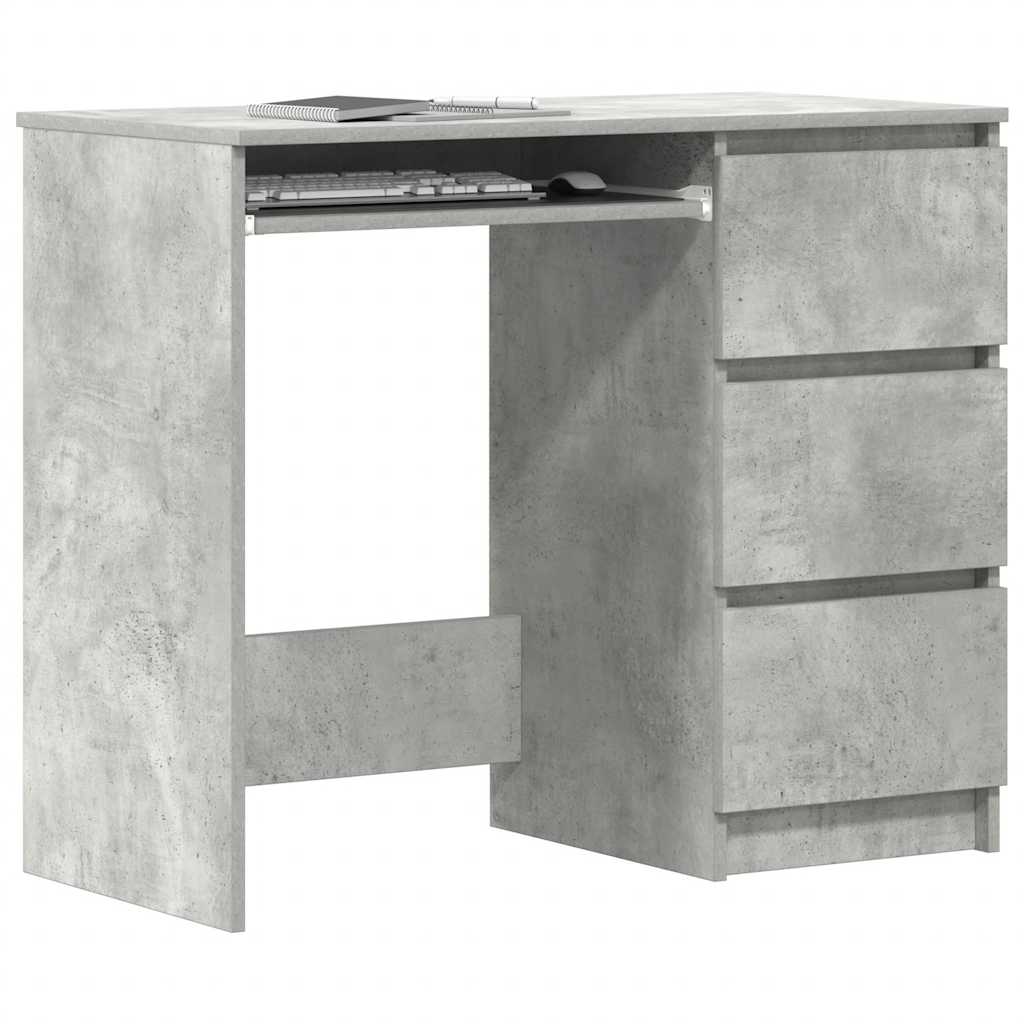 Bureau Gris béton 90x45x76 cm Bois d’ingénierie - XIOS