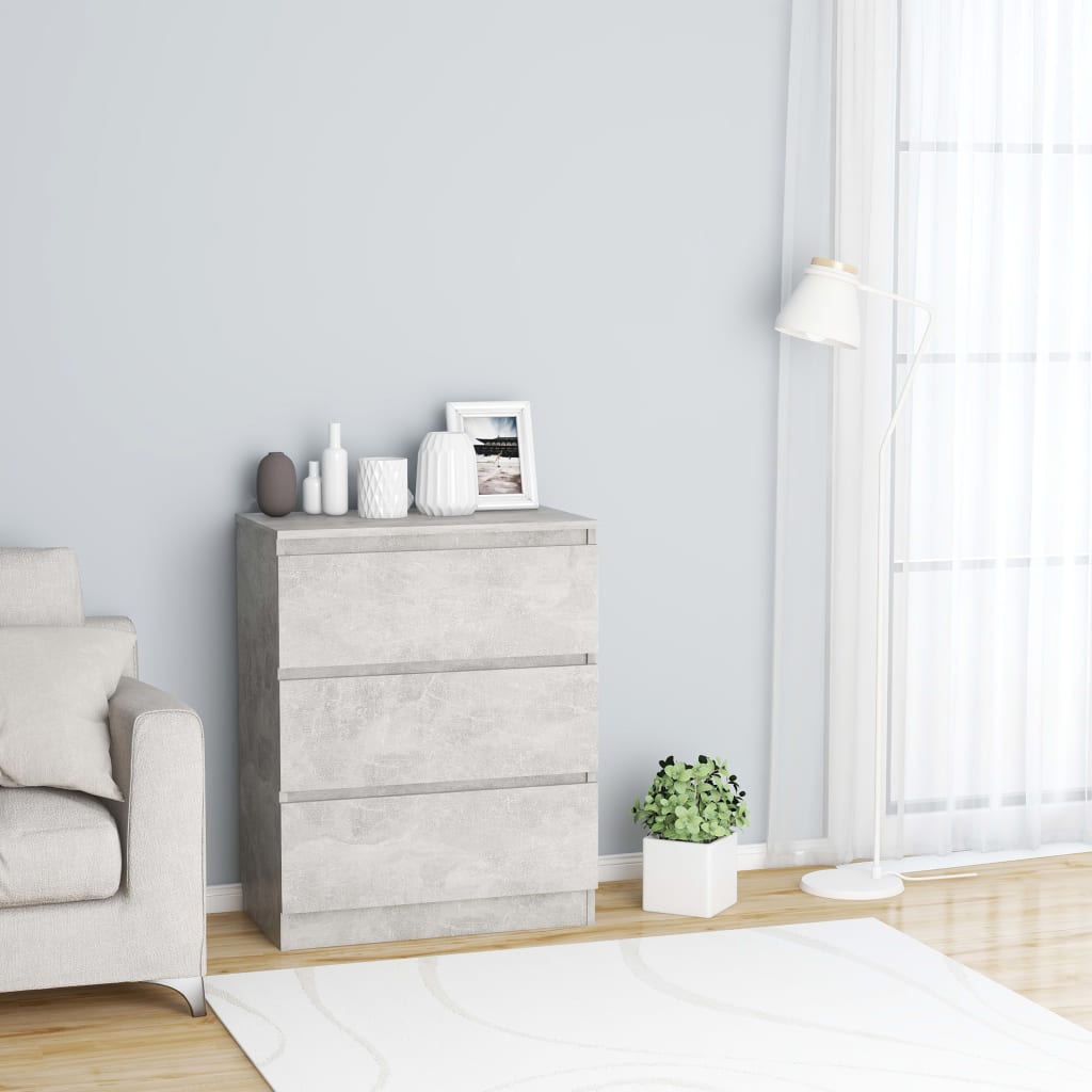Buffet Gris béton 60x35x76 cm Bois d'ingénierie - XIOS