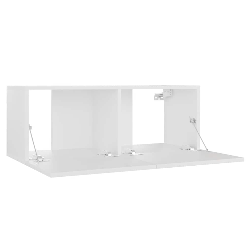 Meuble TV Blanc 80x30x30 cm Bois d'ingénierie - XIOS