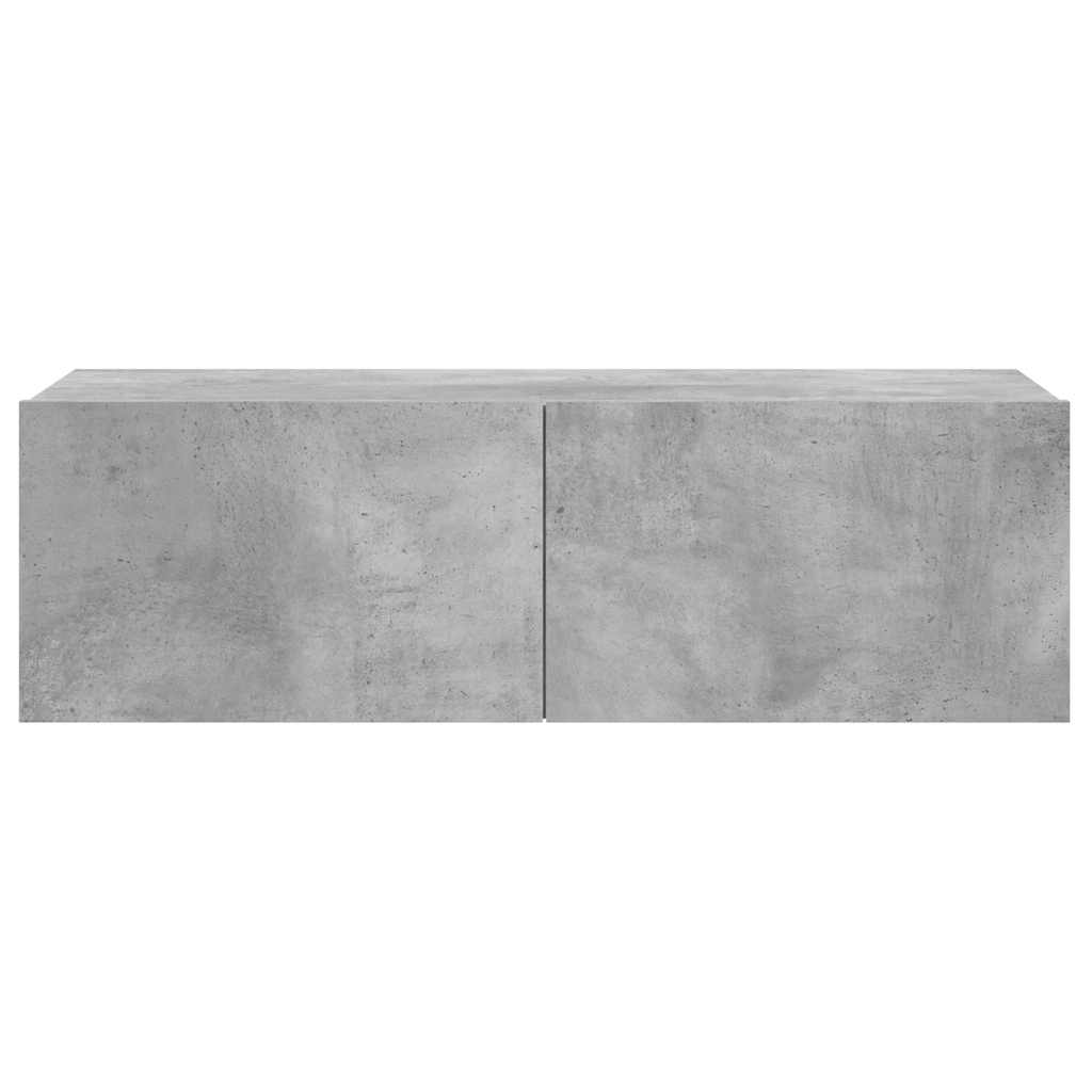 Meuble TV Gris béton 100x30x30 cm Bois d’ingénierie - XIOS