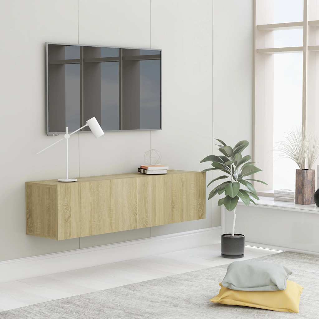 Meuble TV Chêne sonoma 120x30x30 cm Bois d’ingénierie - XIOS