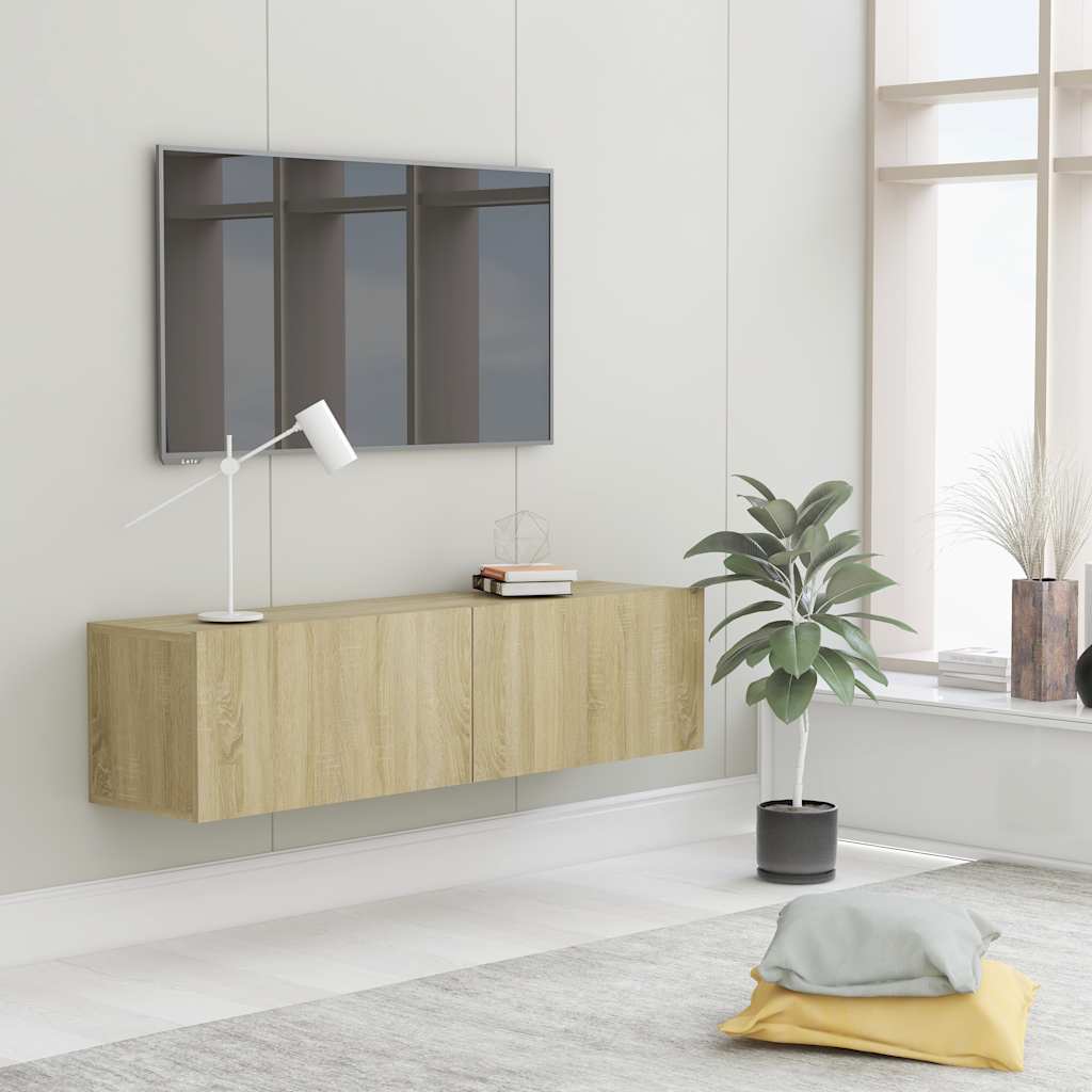 Meuble TV Chêne sonoma 120x30x30 cm Bois d’ingénierie - XIOS