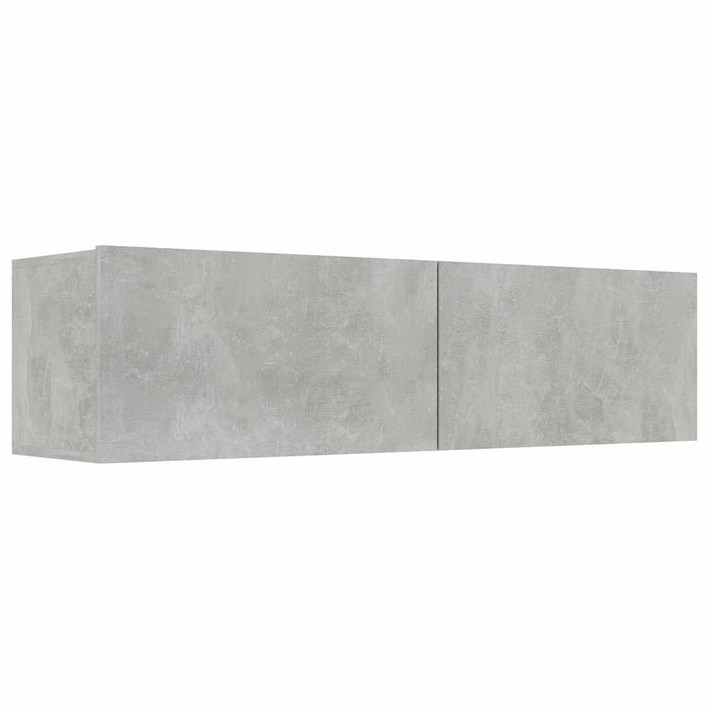 Meuble TV Gris béton 120x30x30 cm Bois d’ingénierie - XIOS