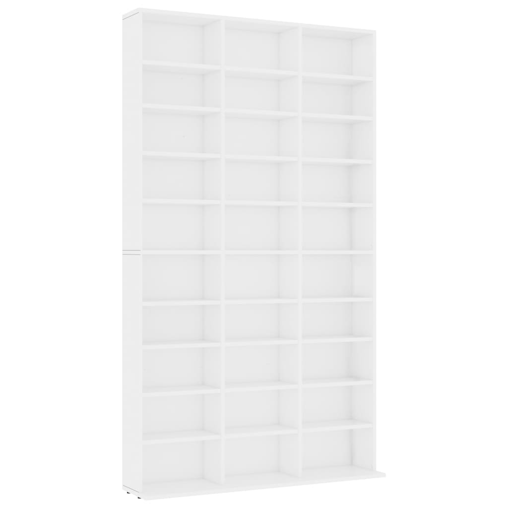 Armoire à CD Blanc 102x16x177,5 cm Bois d'ingénierie - XIOS