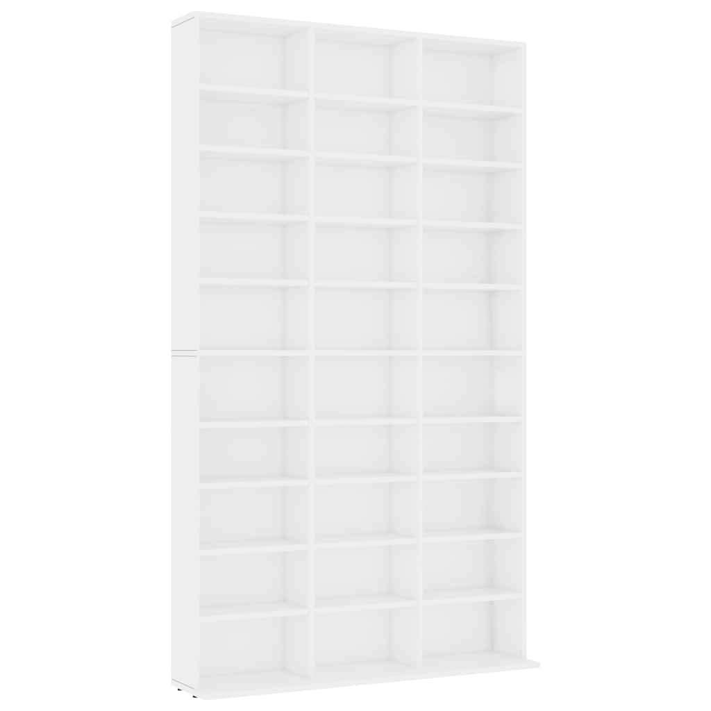 Armoire à CD Blanc 102x23x177,5 cm Bois d'ingénierie - XIOS