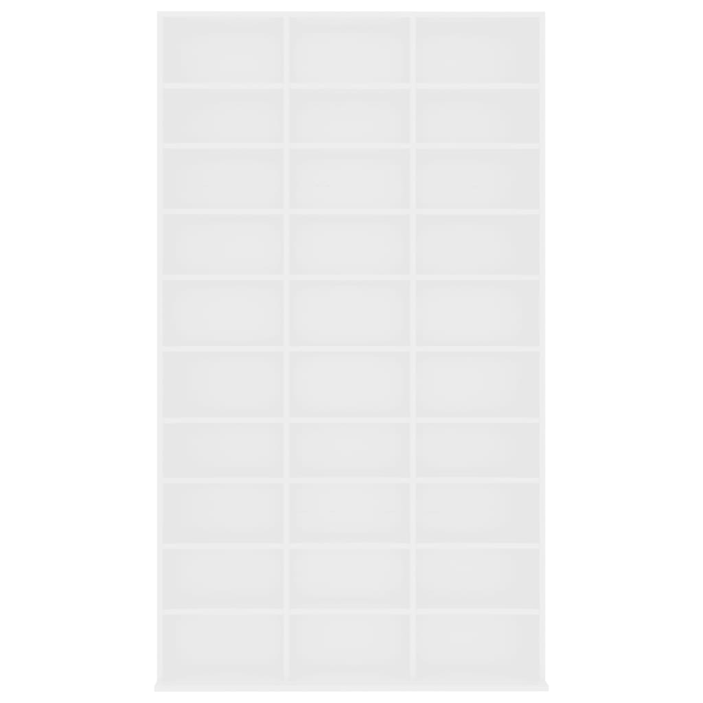 Armoire à CD Blanc 102x16x177,5 cm Bois d'ingénierie - XIOS