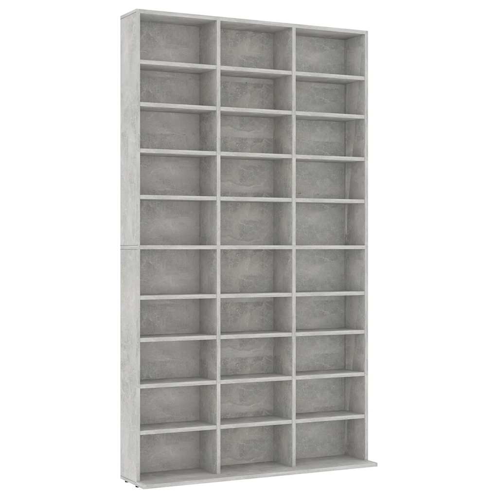 Armoire à CD Gris béton 102x16x177,5 cm Bois d'ingénierie - XIOS
