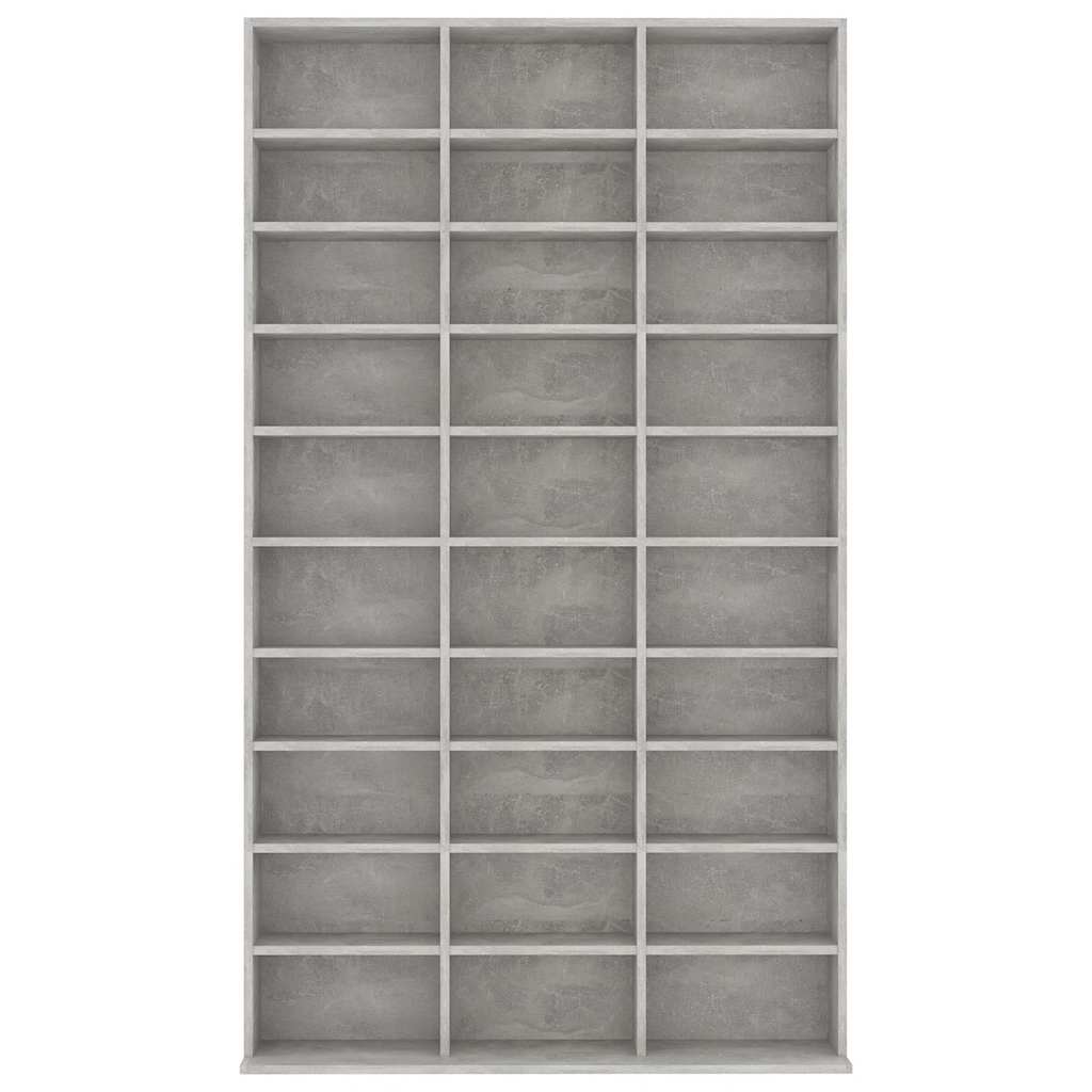 Armoire à CD Gris béton 102x16x177,5 cm Bois d'ingénierie - XIOS