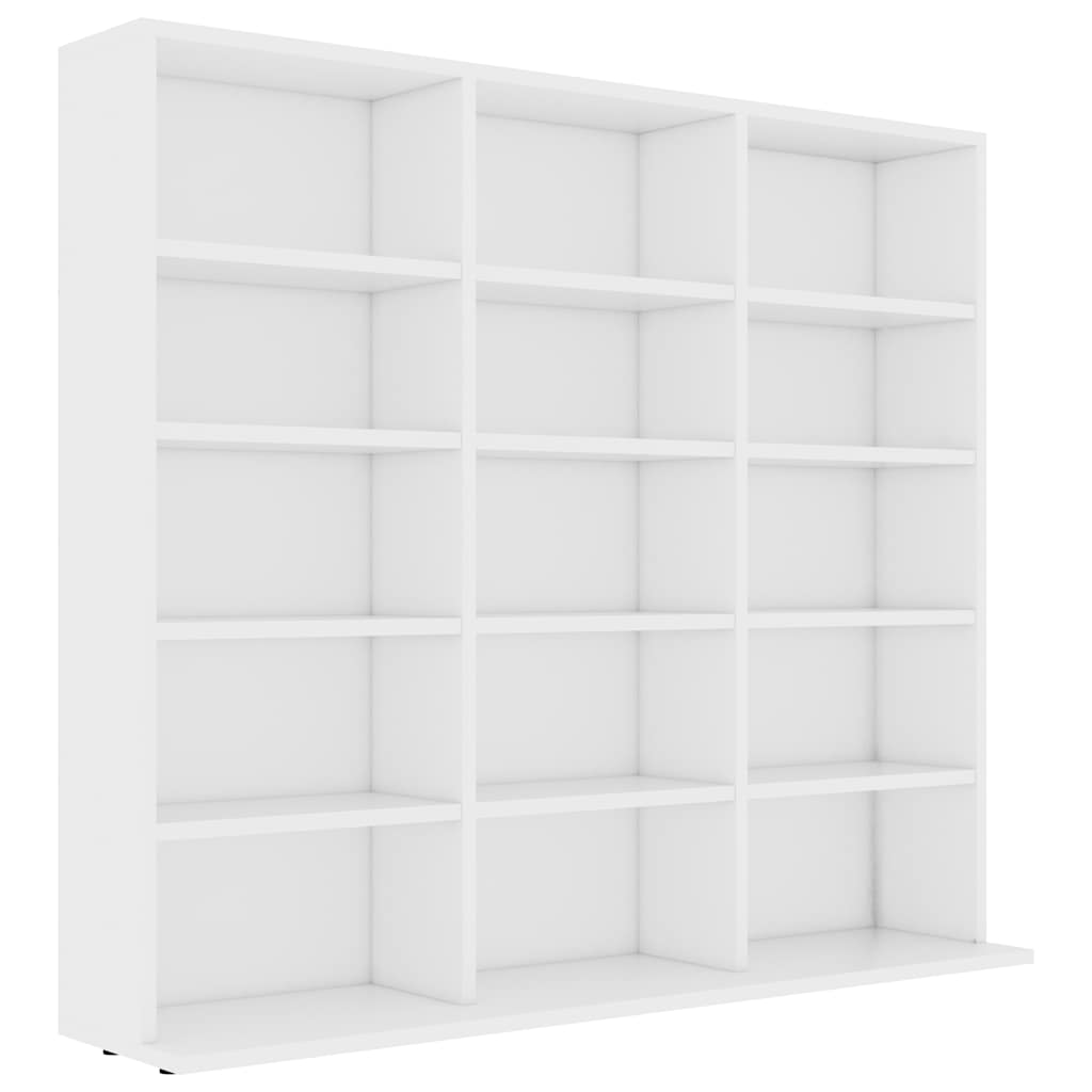 Armoire à CD Blanc 100x23x89,5 cm Bois d’ingénierie - XIOS
