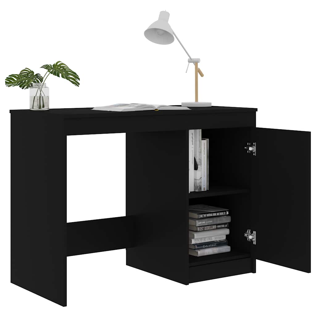 Bureau Noir 100x50x76 cm Bois d’ingénierie - XIOS