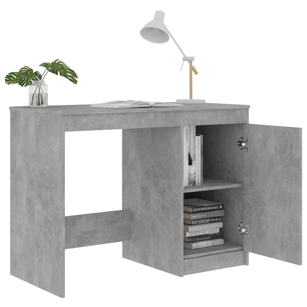 Bureau Gris béton 100x50x76 cm Bois d'ingénierie - XIOS