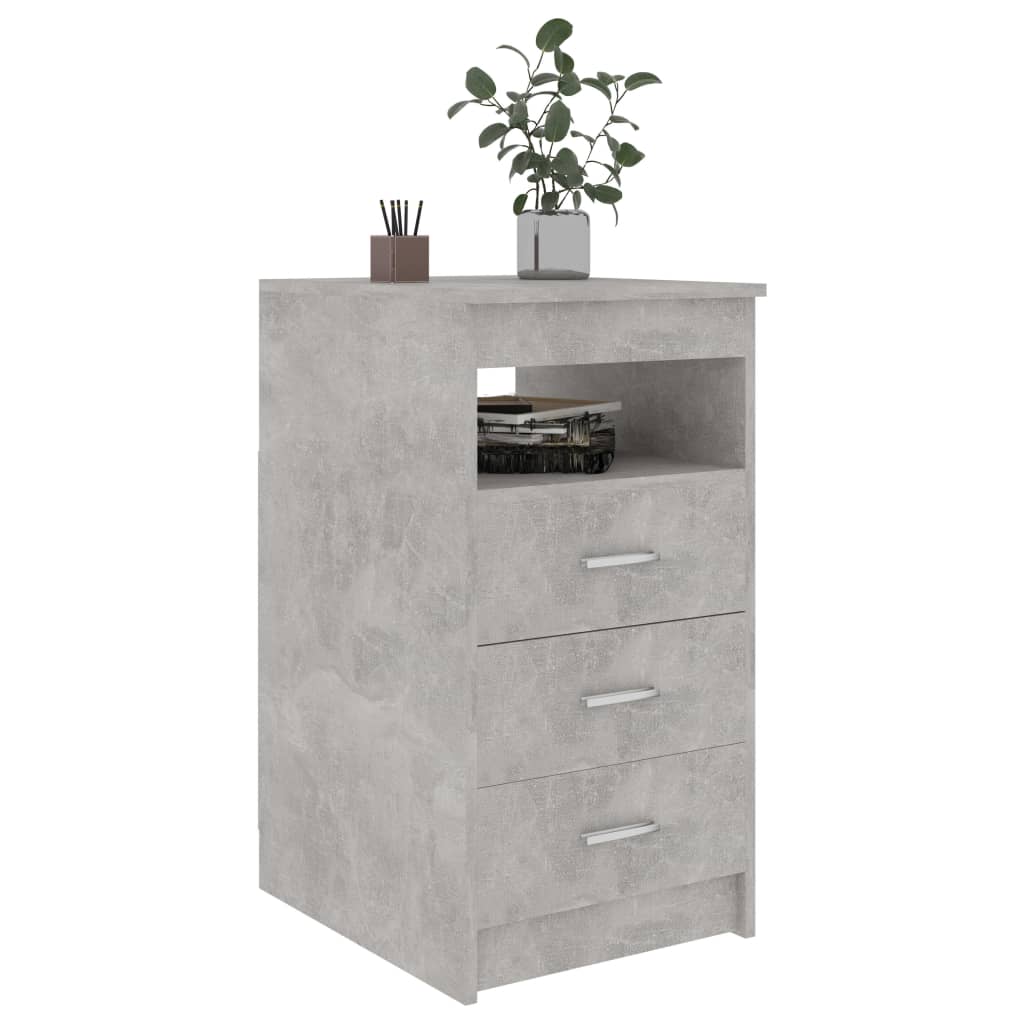 Armoire à tiroirs Gris béton 40x50x76 cm Bois d'ingénierie - XIOS