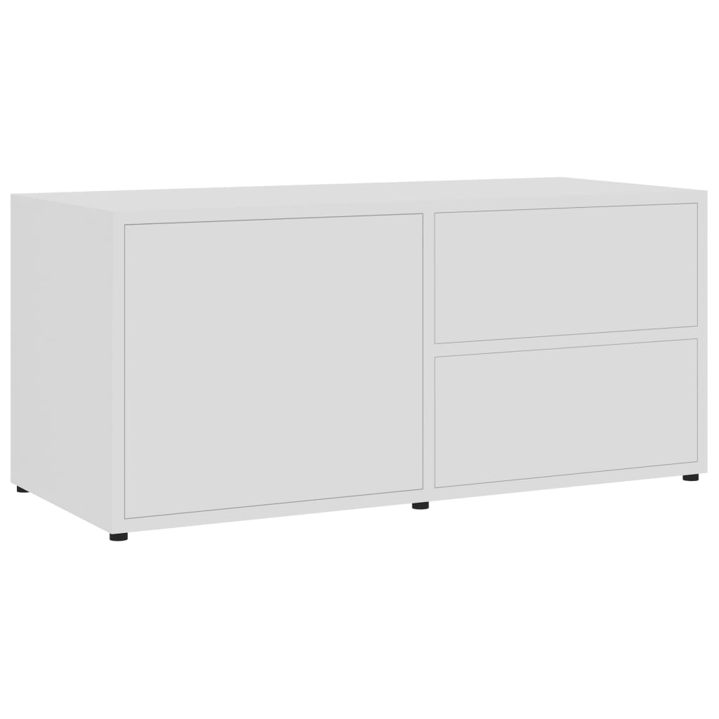 Meuble TV Blanc 80x34x36 cm Bois d'ingénierie - XIOS