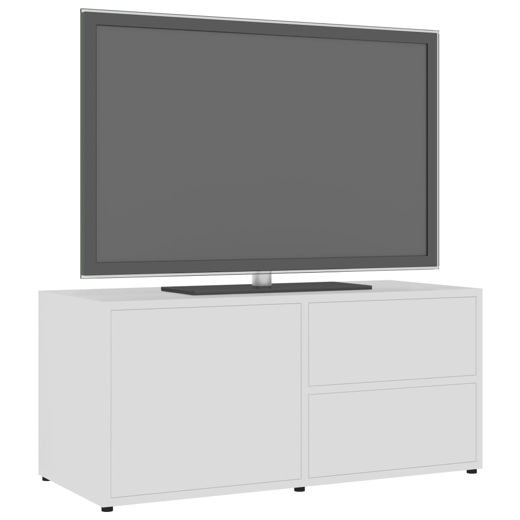 Meuble TV Blanc 80x34x36 cm Bois d'ingénierie - XIOS