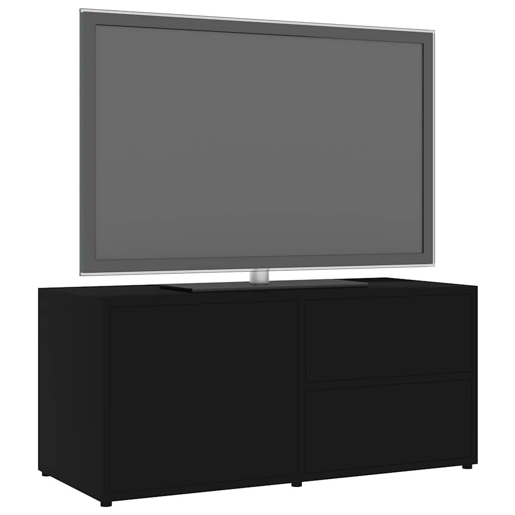 Meuble TV Noir 80x34x36 cm Aggloméré - XIOS