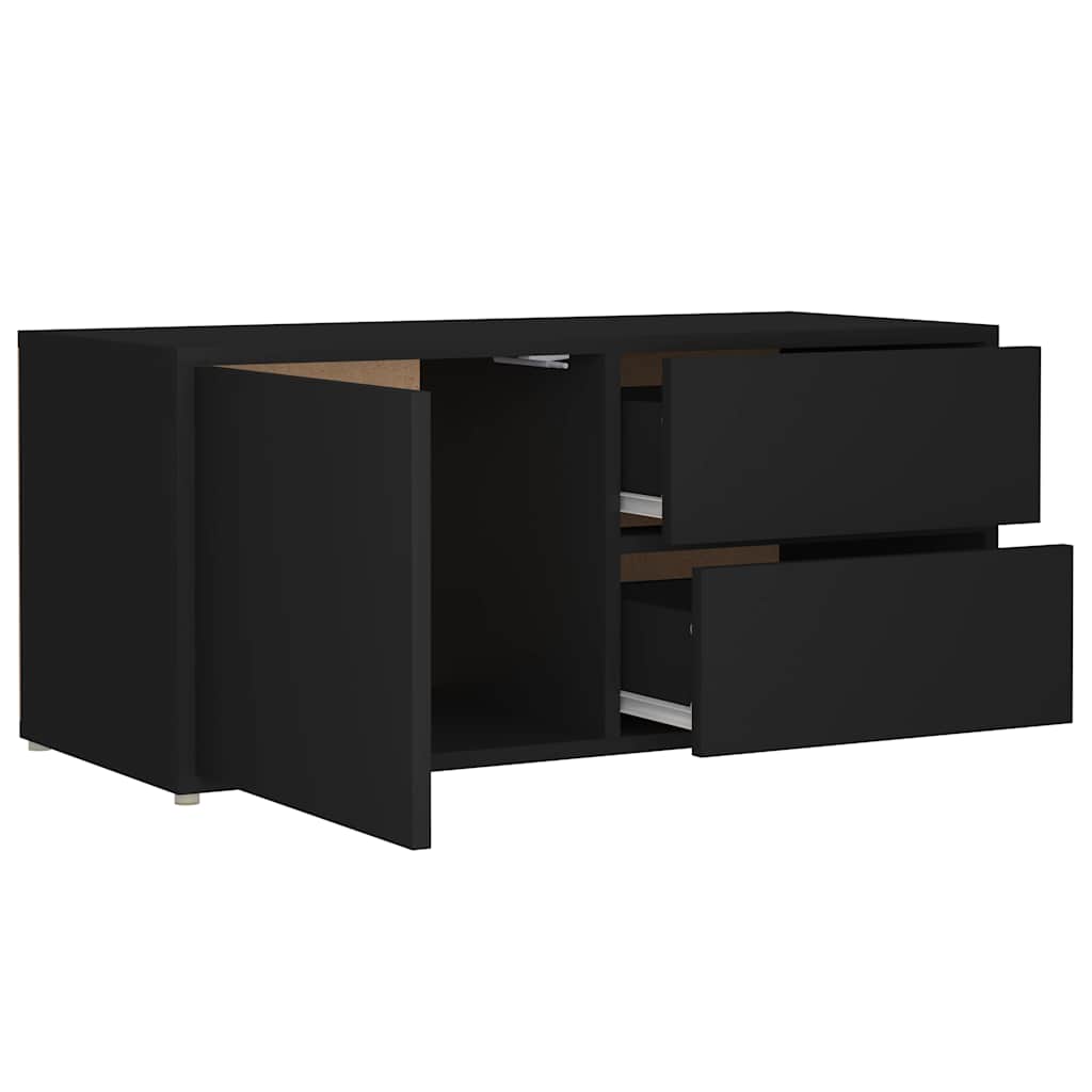 Meuble TV Noir 80x34x36 cm Aggloméré - XIOS