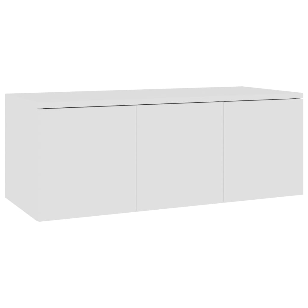 Meuble TV Blanc 80x34x30 cm Bois d'ingénierie - XIOS