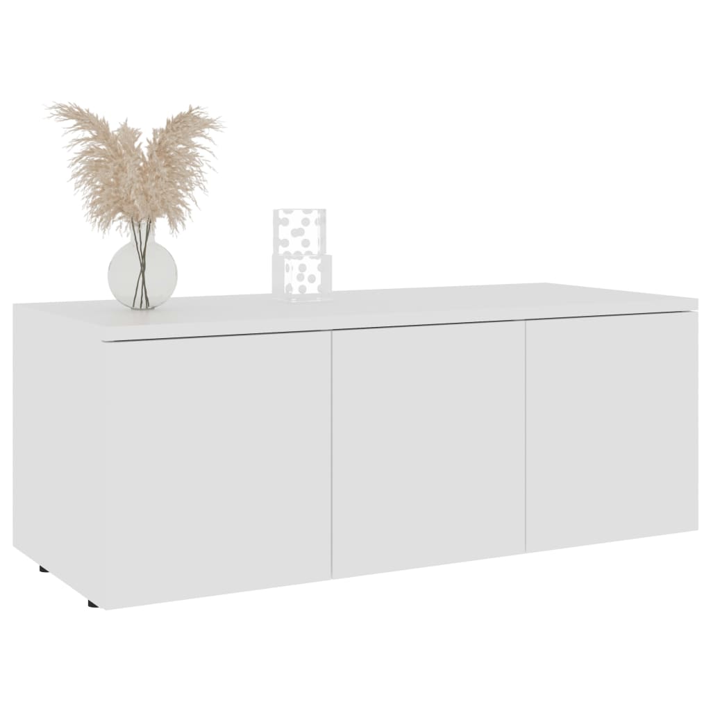 Meuble TV Blanc 80x34x30 cm Bois d'ingénierie - XIOS