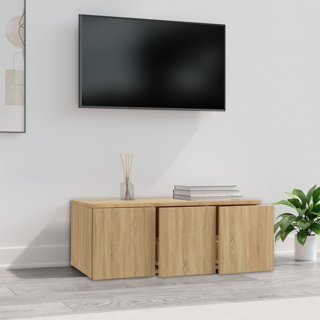 Meuble TV Chêne sonoma 80x34x30 cm Bois d'ingénierie - XIOS