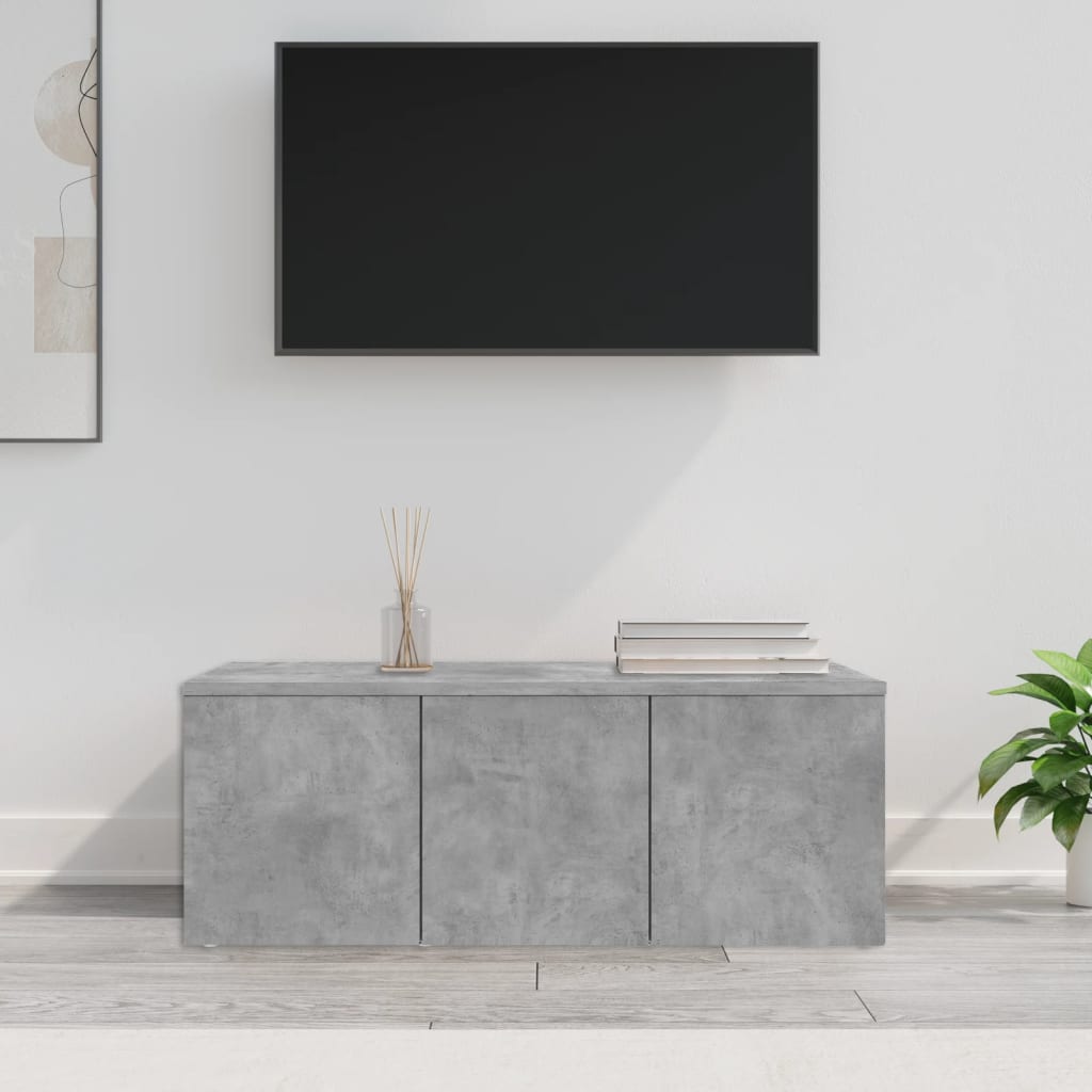 Meuble TV Gris béton 80x34x30 cm Bois d'ingénierie - XIOS
