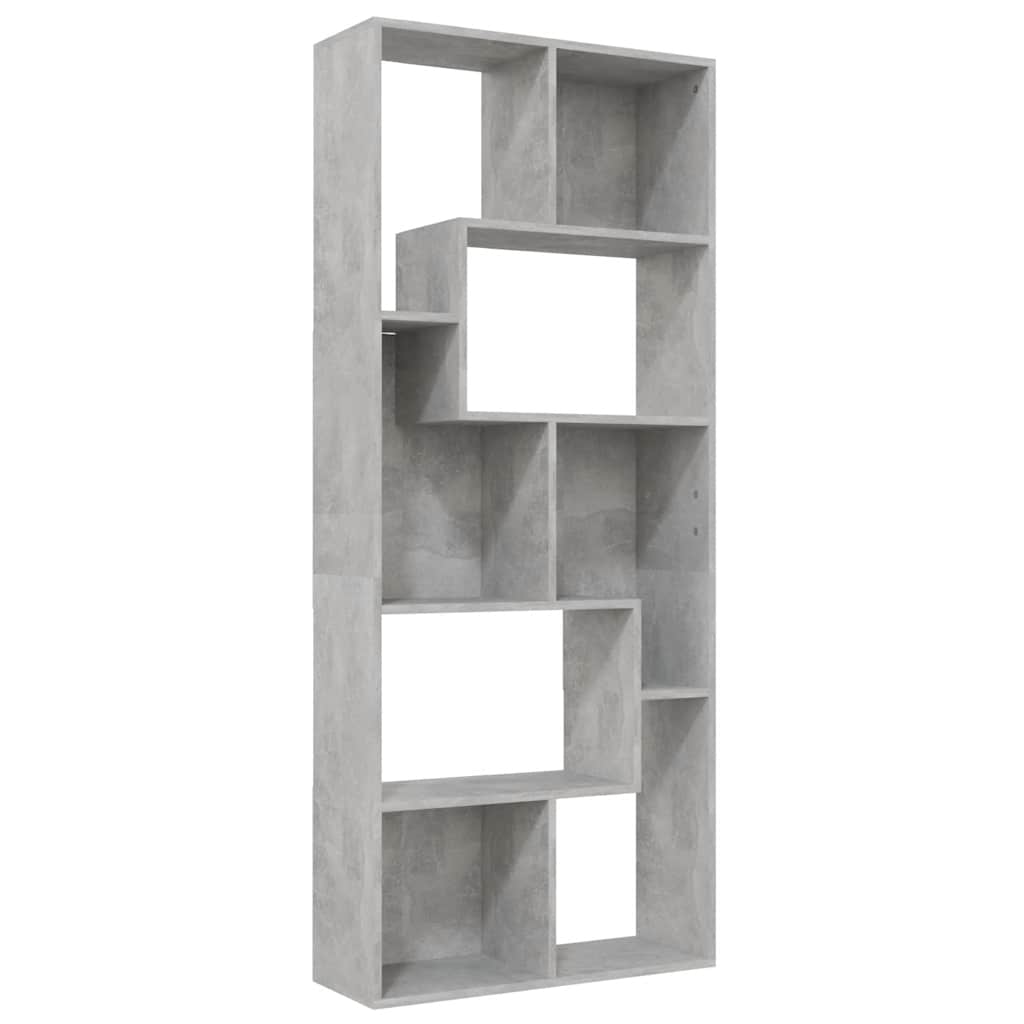 Bibliothèque Gris béton 67x24x161 cm Bois d'ingénierie - XIOS