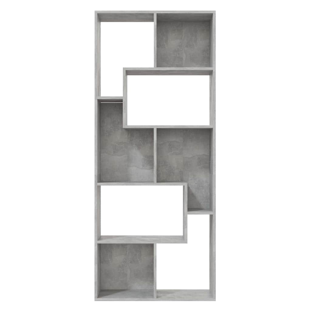 Bibliothèque Gris béton 67x24x161 cm Bois d'ingénierie - XIOS