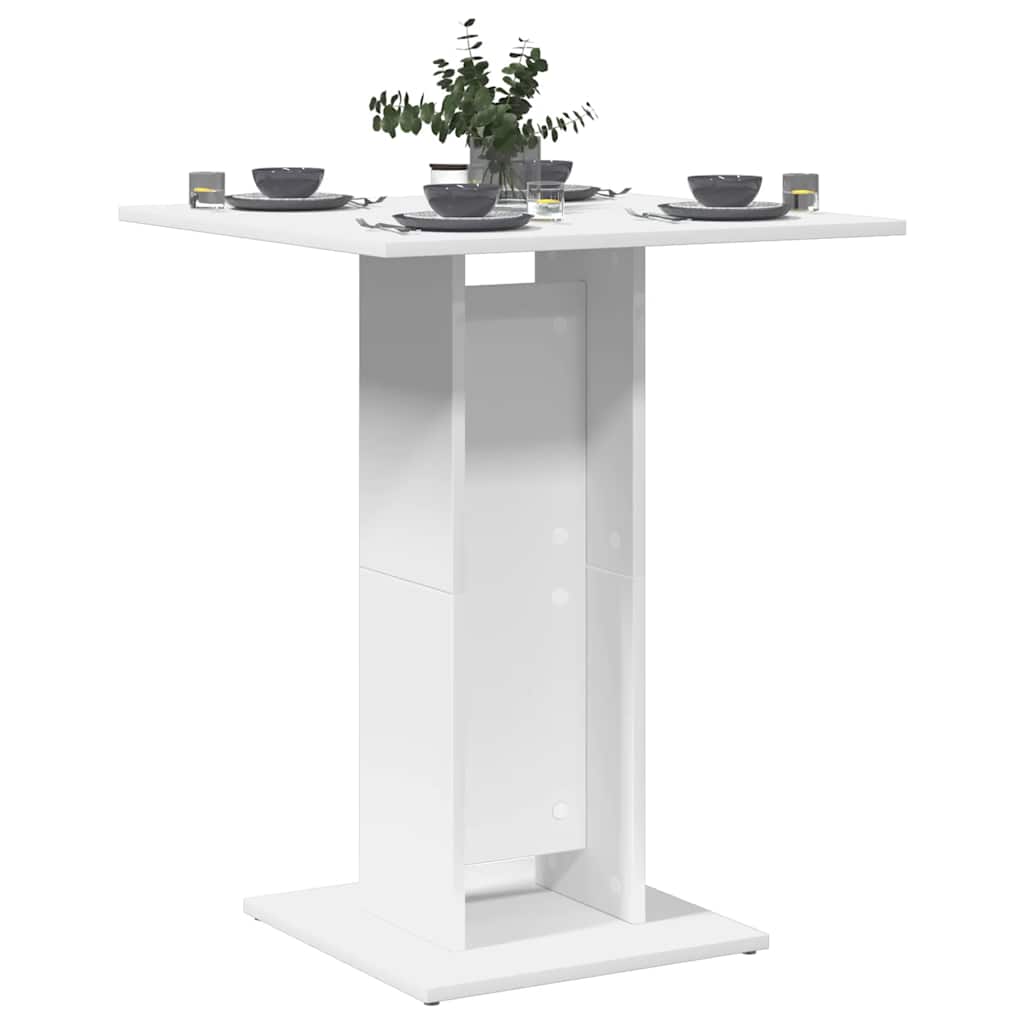 Table de bistro Blanc 60x60x75 cm Bois d'ingénierie