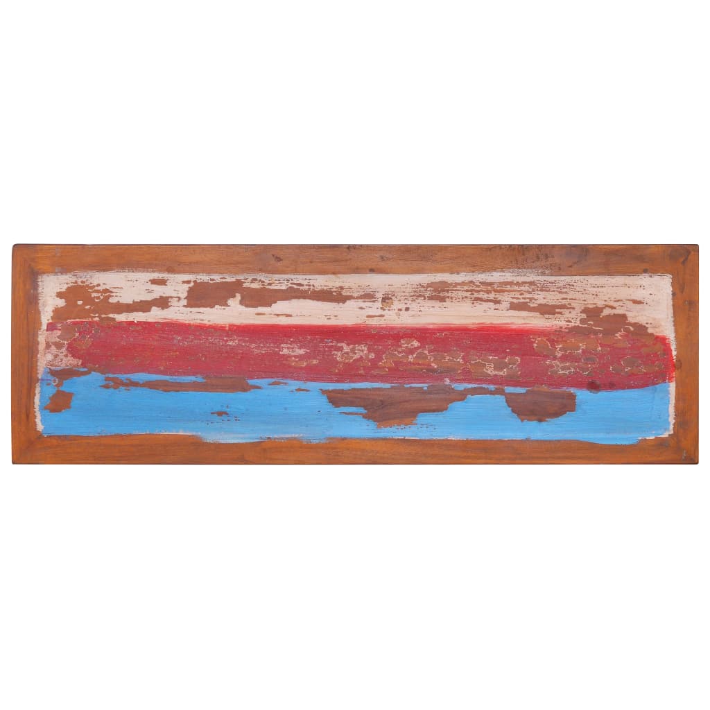 Meuble TV 110x35x40 cm Bois de teck recyclé - XIOS