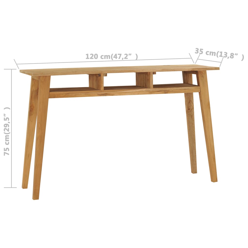 Table console 120x35x75 cm Bois de teck massif - XIOS