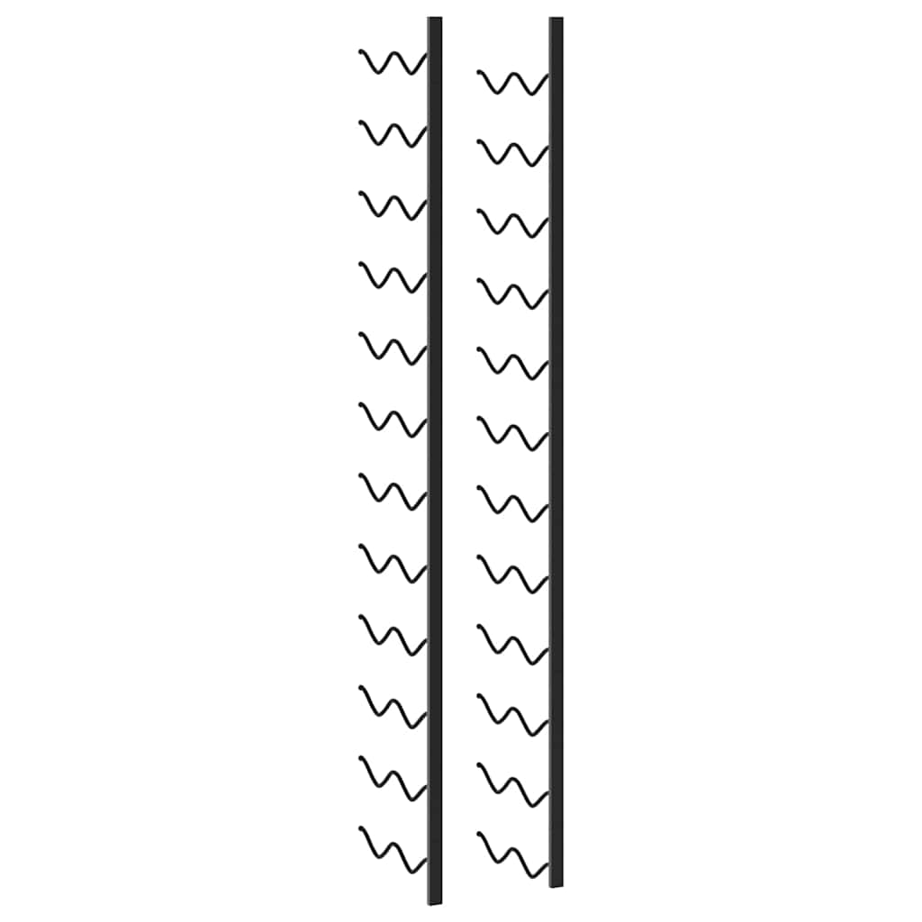Casier à bouteilles mural pour 24 bouteilles Noir Fer - XIOS