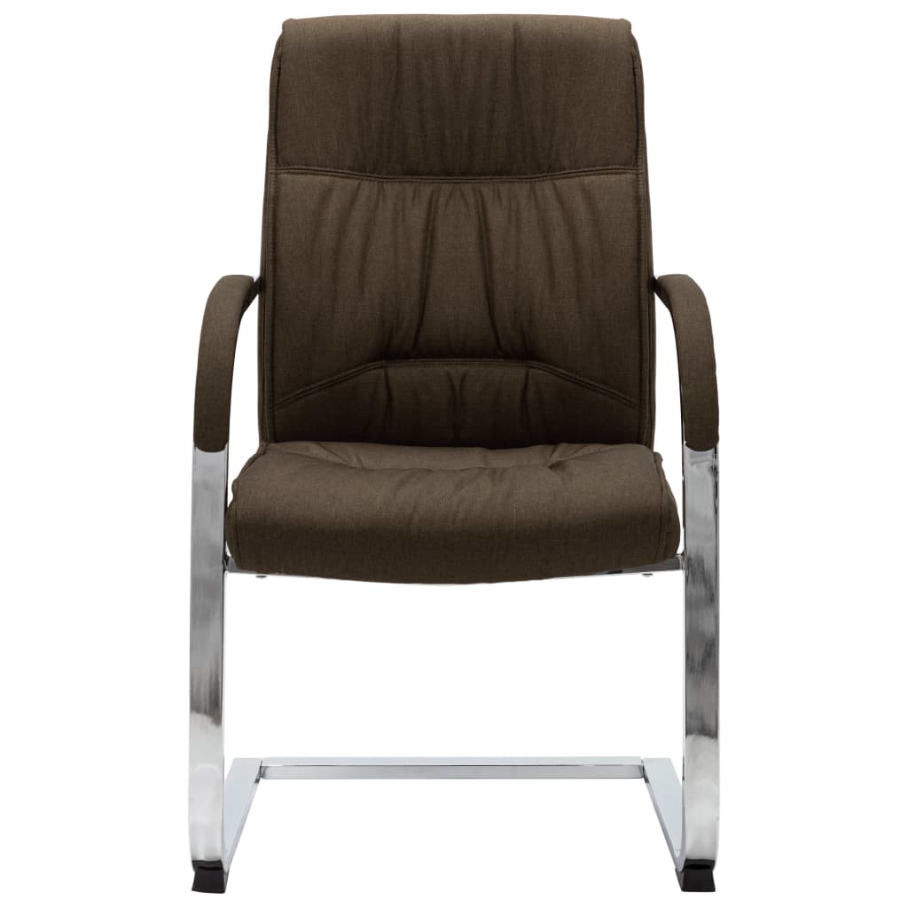 Chaise de bureau cantilever Marron Tissu - XIOS