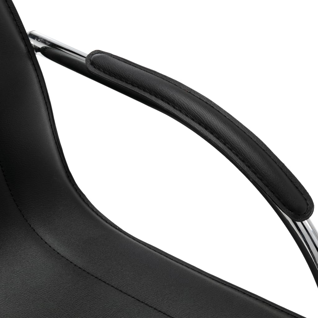 Chaise de bureau cantilever Noir Similicuir - XIOS