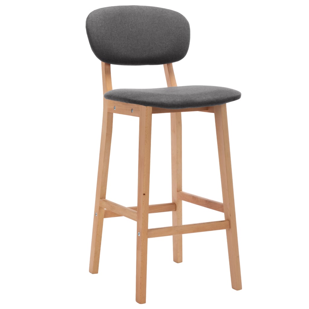 Tabourets de bar lot de 2 gris foncé tissu - XIOS